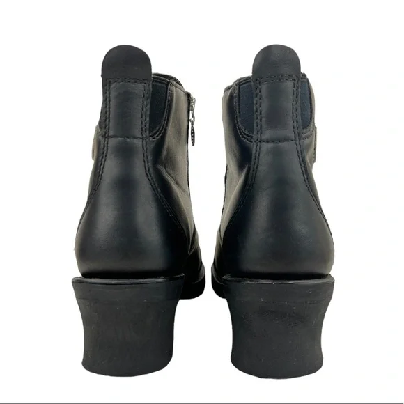 Red Wing Women’s Double Zip Black Leather Motorcycle Boots - Picture 6 of 16